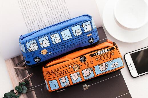 Our cartoon student Pencil-bag Animal Large capacity Branch-box canvas pencil-box