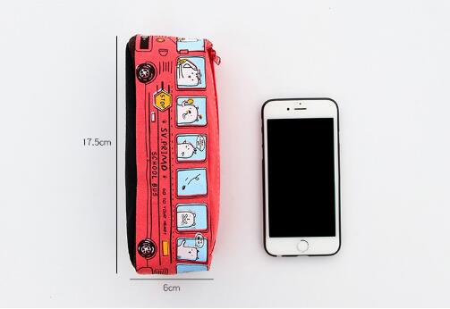 Our cartoon student Pencil-bag Animal Large capacity Branch-box canvas pencil-box