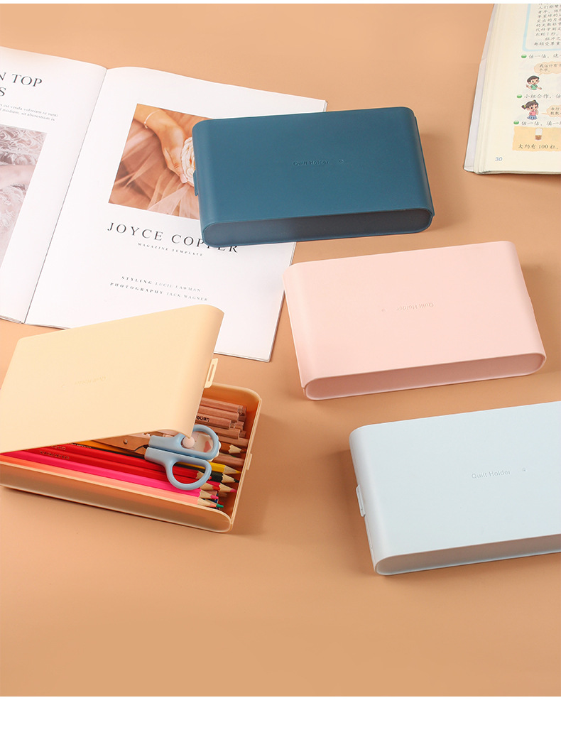 INS Frosted Pencil Case Simple for Students Large Capacity Storage Box Plastic Pencil-Box Student Stationery