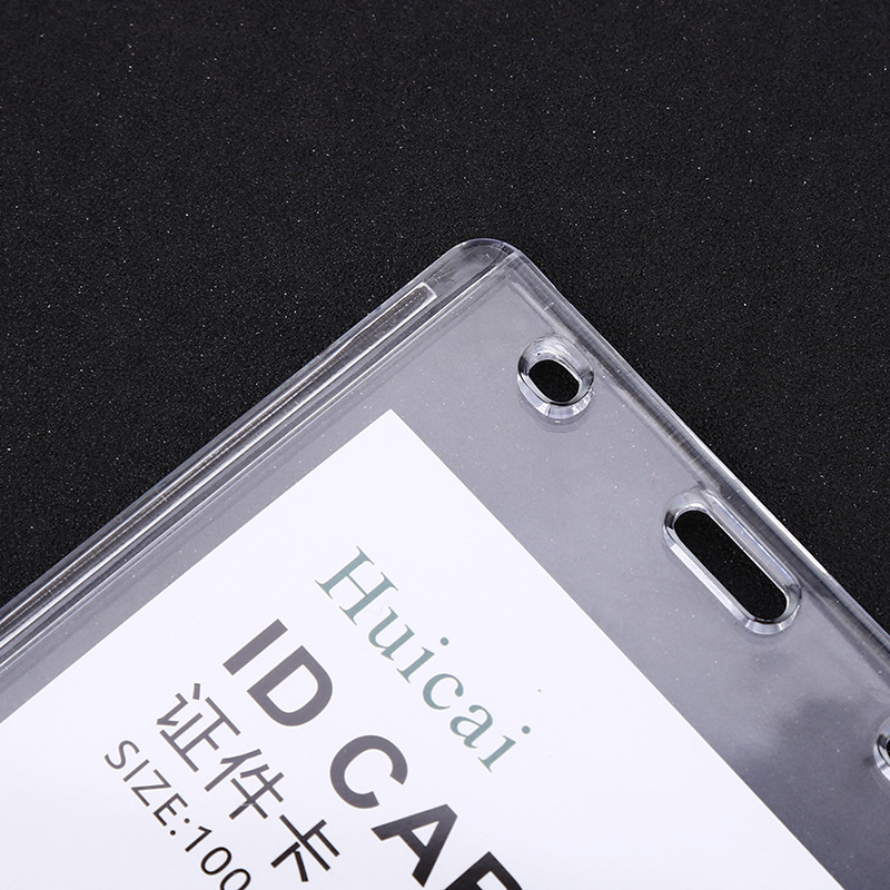 Transparent ID Card Holder Work Permit Student Chest Card Acrylic Card Holder Custom Factory Direct Sales Wholesale