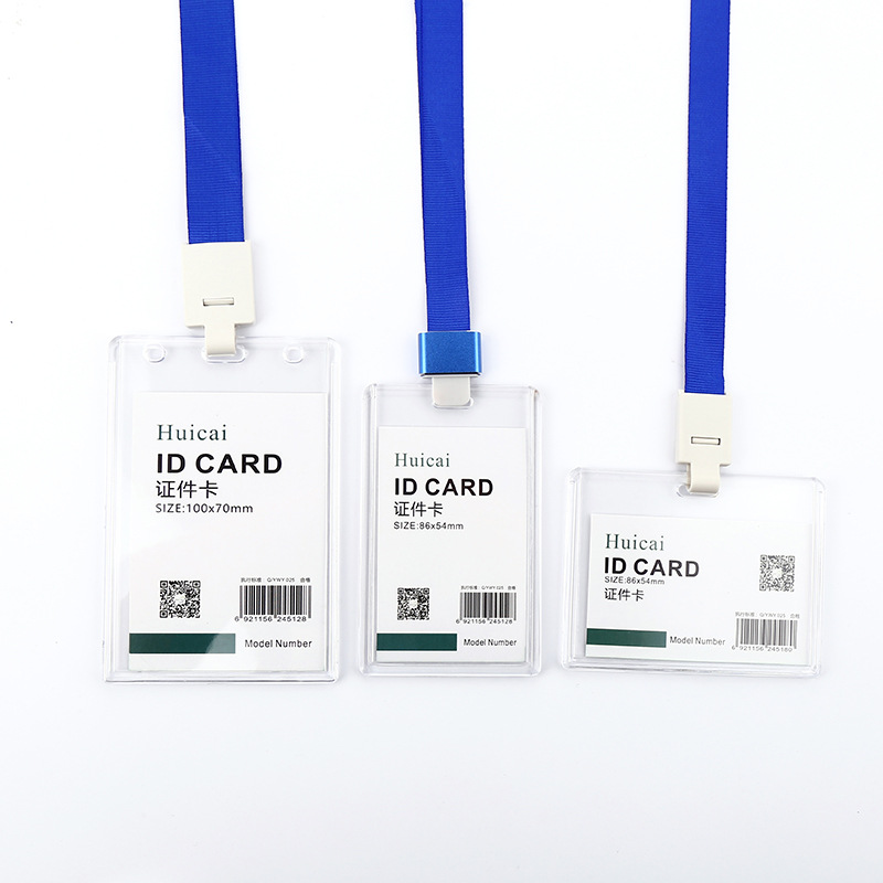 Transparent ID Card Holder Work Permit Student Chest Card Acrylic Card Holder Custom Factory Direct Sales Wholesale