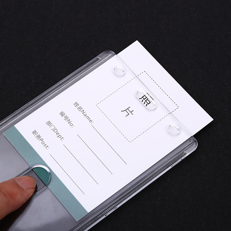 Transparent ID Card Holder Work Permit Student Chest Card Acrylic Card Holder Custom Factory Direct Sales Wholesale