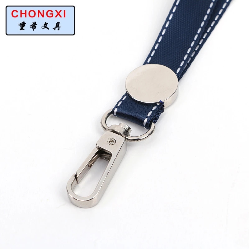 Supply 1.5cm metal hook steel ball rope exhibition work permit with chest card factory brand card sleeve hanging rope