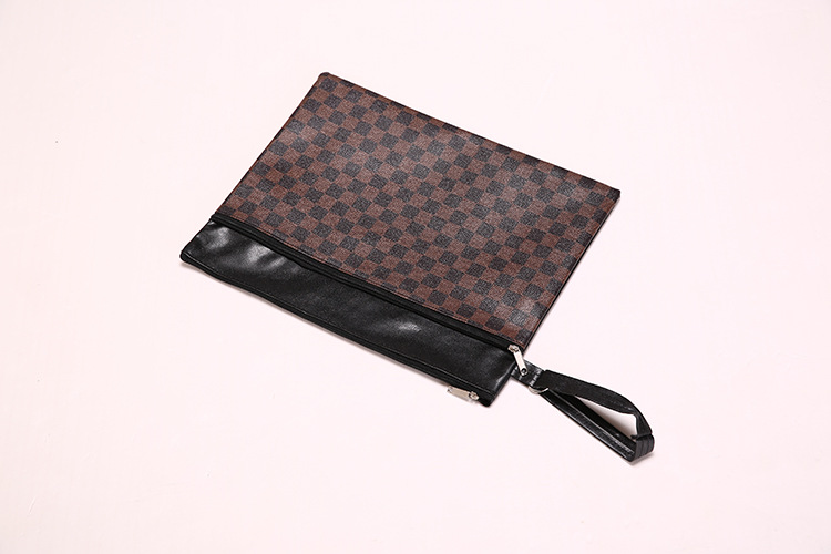 Compact double - zippered PU SEC bag A4 folder information bag is a hot seller of office supplies Compact double - zippered PU SEC bag A4 folder information bag is a hot seller of office supplies