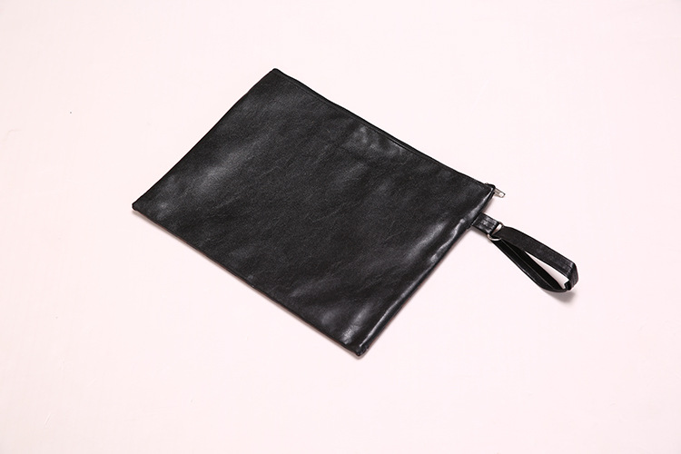 Compact double - zippered PU SEC bag A4 folder information bag is a hot seller of office supplies Compact double - zippered PU SEC bag A4 folder information bag is a hot seller of office supplies