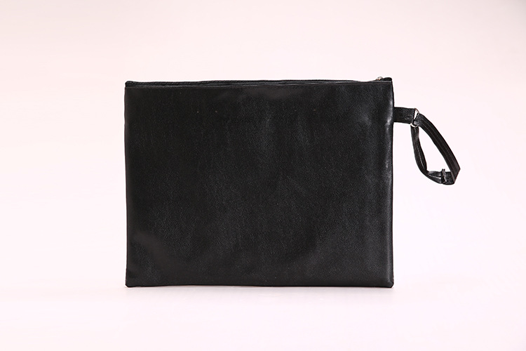 Compact double - zippered PU SEC bag A4 folder information bag is a hot seller of office supplies Compact double - zippered PU SEC bag A4 folder information bag is a hot seller of office supplies