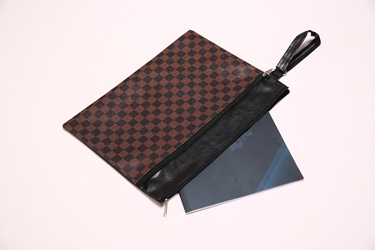 Compact double - zippered PU SEC bag A4 folder information bag is a hot seller of office supplies Compact double - zippered PU SEC bag A4 folder information bag is a hot seller of office supplies