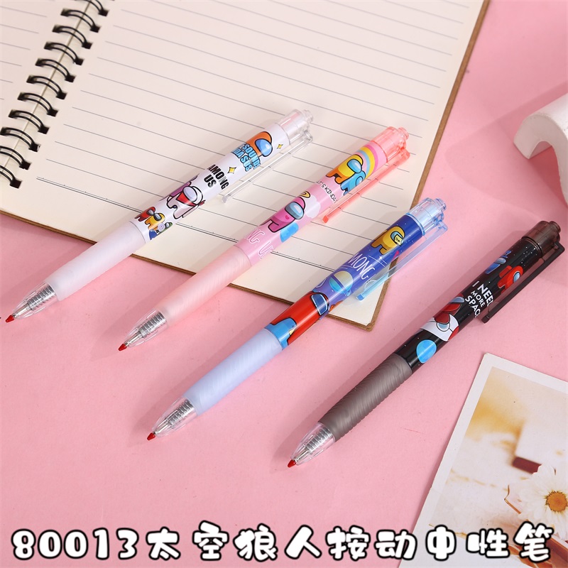 Astronaut Space Trip Pressing Pen 0.5mm Black Gel Ink Pen Student Ins Exam Brush Writing Pen Gel Pen