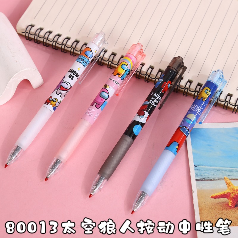 Astronaut Space Trip Pressing Pen 0.5mm Black Gel Ink Pen Student Ins Exam Brush Writing Pen Gel Pen