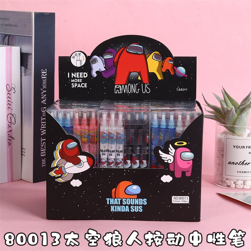 Astronaut Space Trip Pressing Pen 0.5mm Black Gel Ink Pen Student Ins Exam Brush Writing Pen Gel Pen