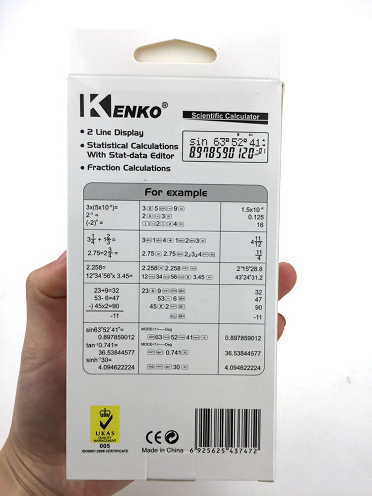 Kenko Jiayi Function Calculator Student Scientific Calculator KK-82MS-5 Kenko Jiayi Function Calculator Student Scientific Calculator KK-82MS-5