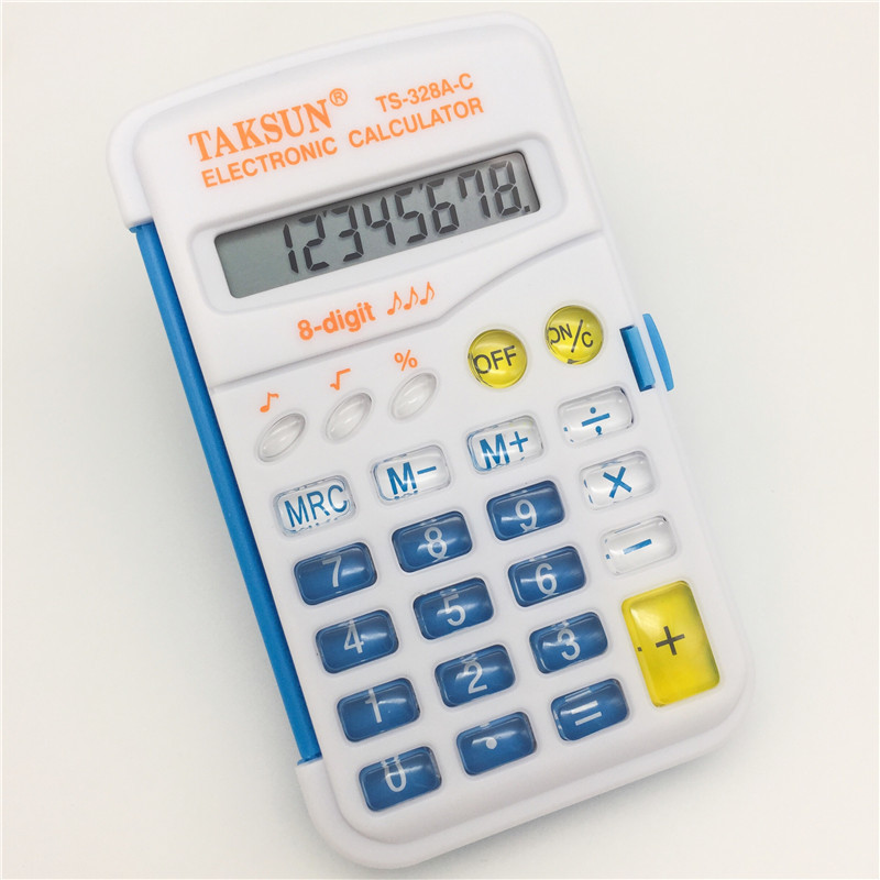 Dexin TS-328A Small Flip Portable Pocket 8-Digit with Didi Sound Calculator Elementary School Student Computer Dexin TS-328A Small Flip Portable Pocket 8-Digit with Didi Sound Calculator Elementary School Student Computer