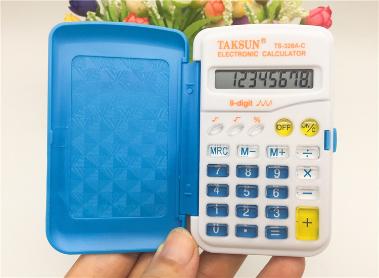 Dexin TS-328A Small Flip Portable Pocket 8-Digit with Didi Sound Calculator Elementary School Student Computer Dexin TS-328A Small Flip Portable Pocket 8-Digit with Didi Sound Calculator Elementary School Student Computer