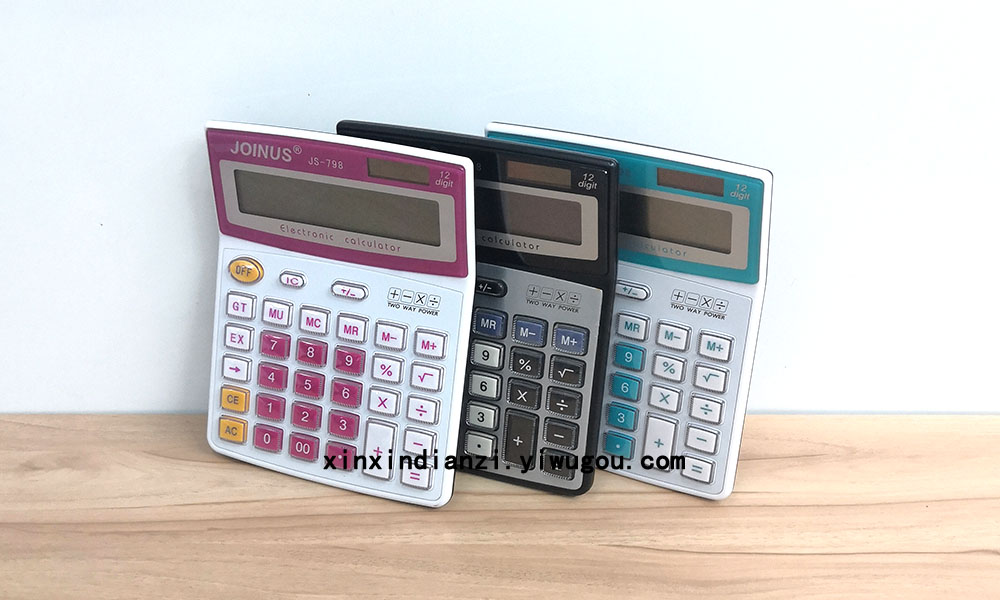 Joinus798 Color Solar Office Calculator 12-Digit Large Calculator Pink Green Black Calculator Joinus798 Color Solar Office Calculator 12-Digit Large Calculator Pink Green Black Calculator