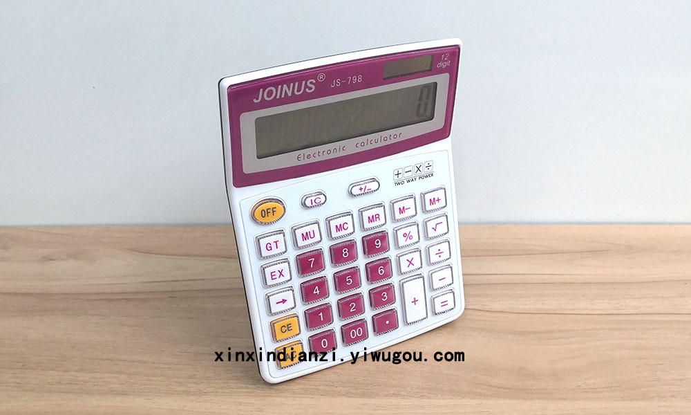 Joinus798 Color Solar Office Calculator 12-Digit Large Calculator Pink Green Black Calculator Joinus798 Color Solar Office Calculator 12-Digit Large Calculator Pink Green Black Calculator