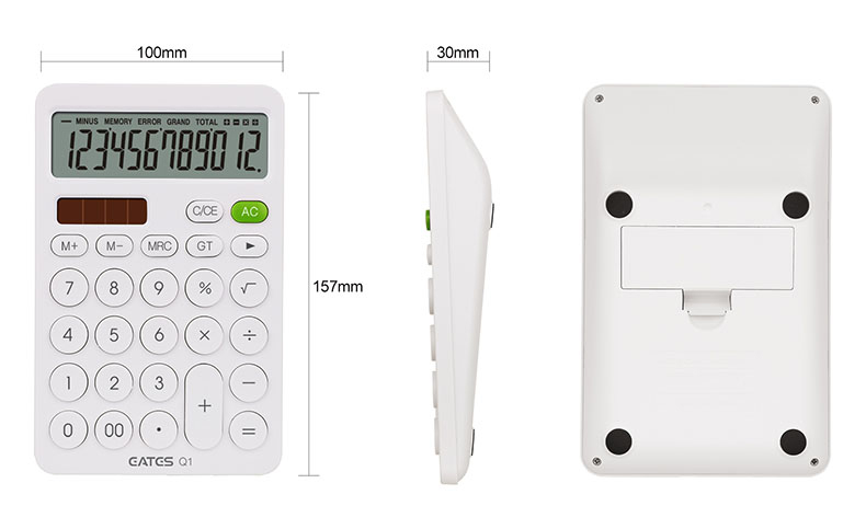 Eates Eates Calculator round Button Solar Calculator Dual Power Financial Office Accounting Fashion Eates Eates Calculator round Button Solar Calculator Dual Power Financial Office Accounting Fashion