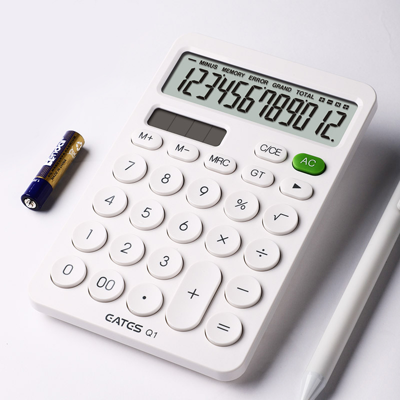 Eates Eates Calculator round Button Solar Calculator Dual Power Financial Office Accounting Fashion Eates Eates Calculator round Button Solar Calculator Dual Power Financial Office Accounting Fashion