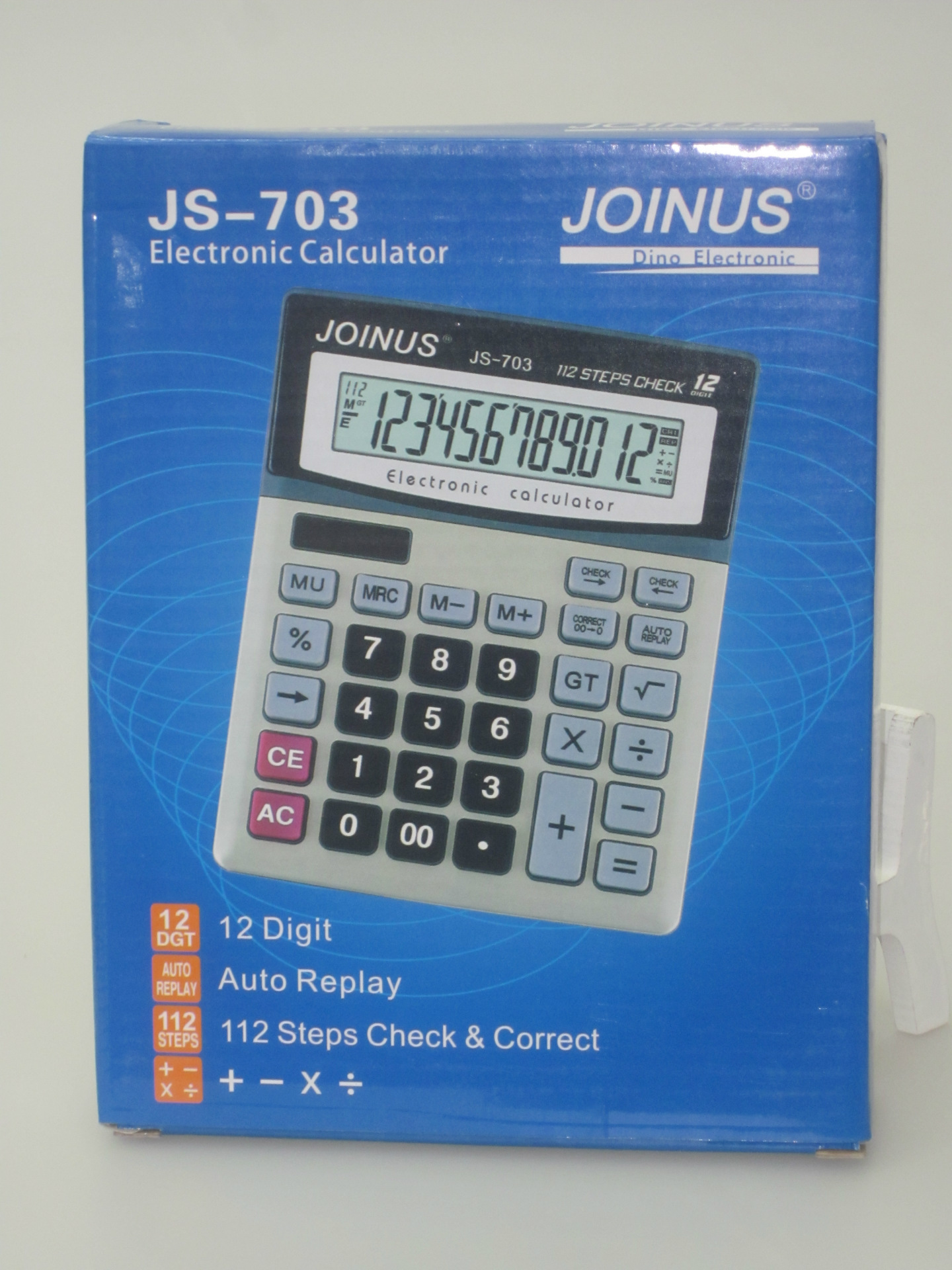 12 digits solar power dual power supplies-Office gift calculator JS-1200V