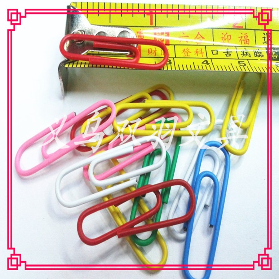 Manufacturer direct selling color plastic bag paper clip 50mm paper clip yiwu spot Manufacturer direct selling color plastic bag paper clip 50mm paper clip yiwu spot