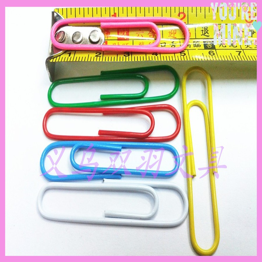 Manufacturer direct selling color plastic bag paper clip 50mm paper clip yiwu spot Manufacturer direct selling color plastic bag paper clip 50mm paper clip yiwu spot