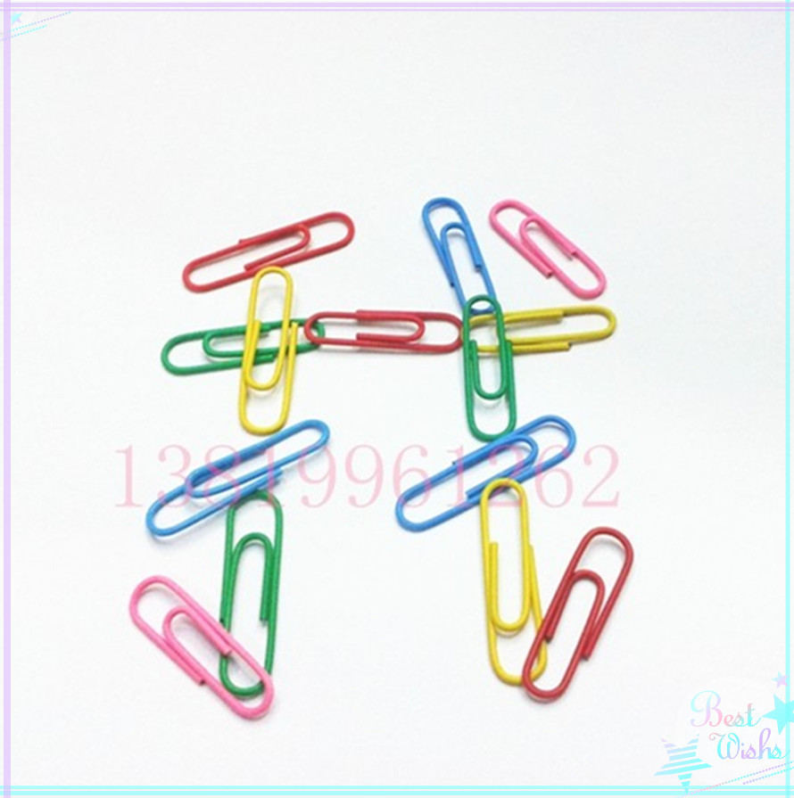 Manufacturer direct selling color plastic bag paper clip 50mm paper clip yiwu spot Manufacturer direct selling color plastic bag paper clip 50mm paper clip yiwu spot