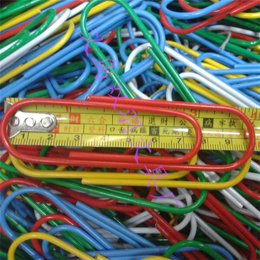 Manufacturer direct selling color plastic bag paper clip 50mm paper clip yiwu spot Manufacturer direct selling color plastic bag paper clip 50mm paper clip yiwu spot