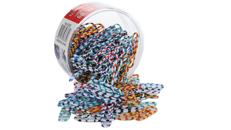 Yiwu factory direct sale zebra-print color plastic 28mm paper clip round box packaging 160 paper clip bookmark Yiwu factory direct sale zebra-print color plastic 28mm paper clip round box packaging 160 paper clip bookmark
