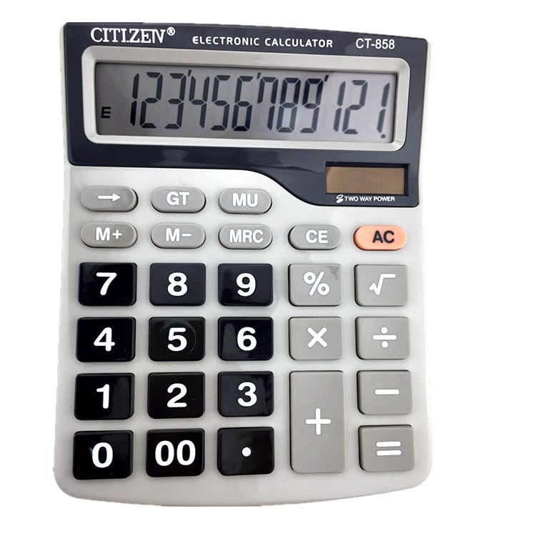 High-End Calculator CT-858-12-Bit Duplicate Supply Solar Belt Battery Calculator
