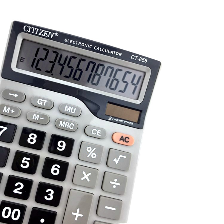 High-End Calculator CT-858-12-Bit Duplicate Supply Solar Belt Battery Calculator