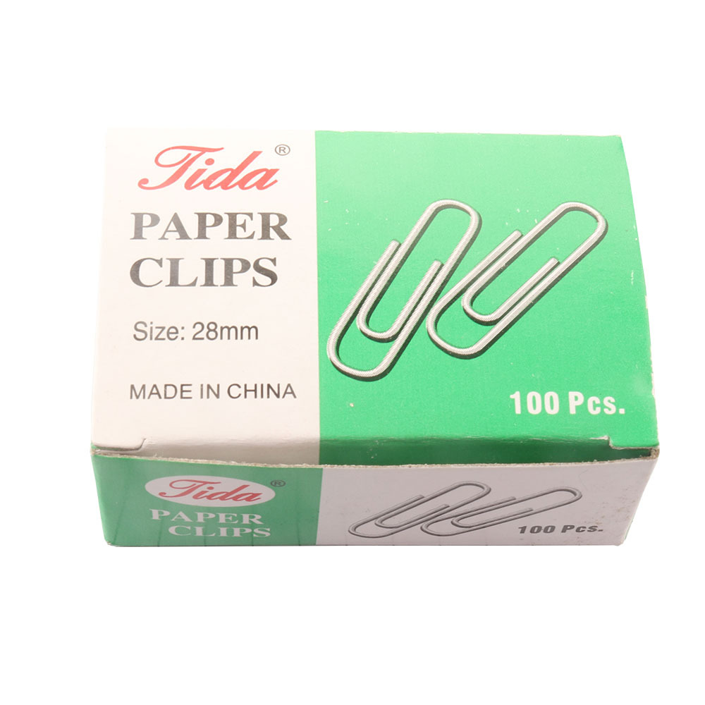Multi-specification metal paper clip round head paper clip 28mm yiwu spot
