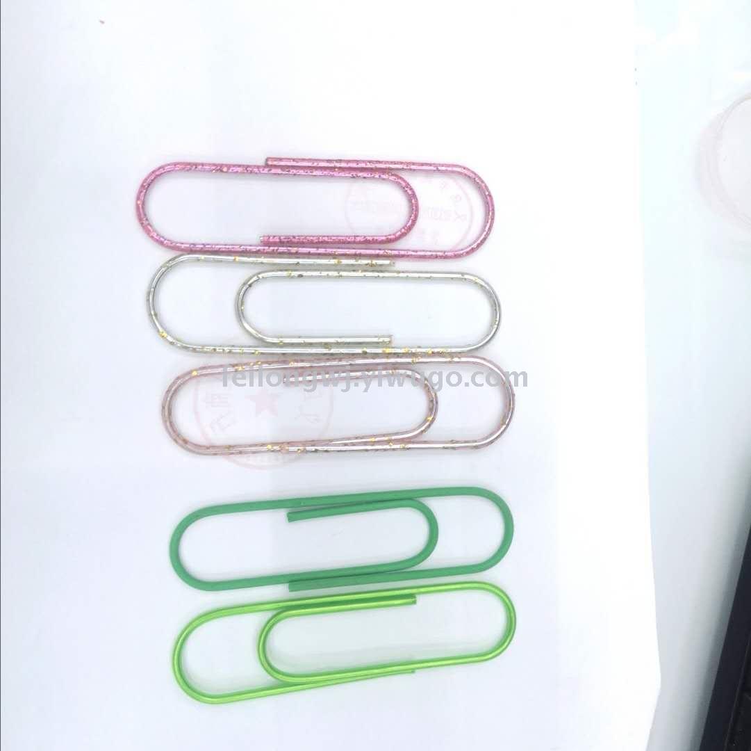 Creative sequin paper clip colorful paper clip colorful rose gold 28MM/33MM/50MM/78MM desk storage