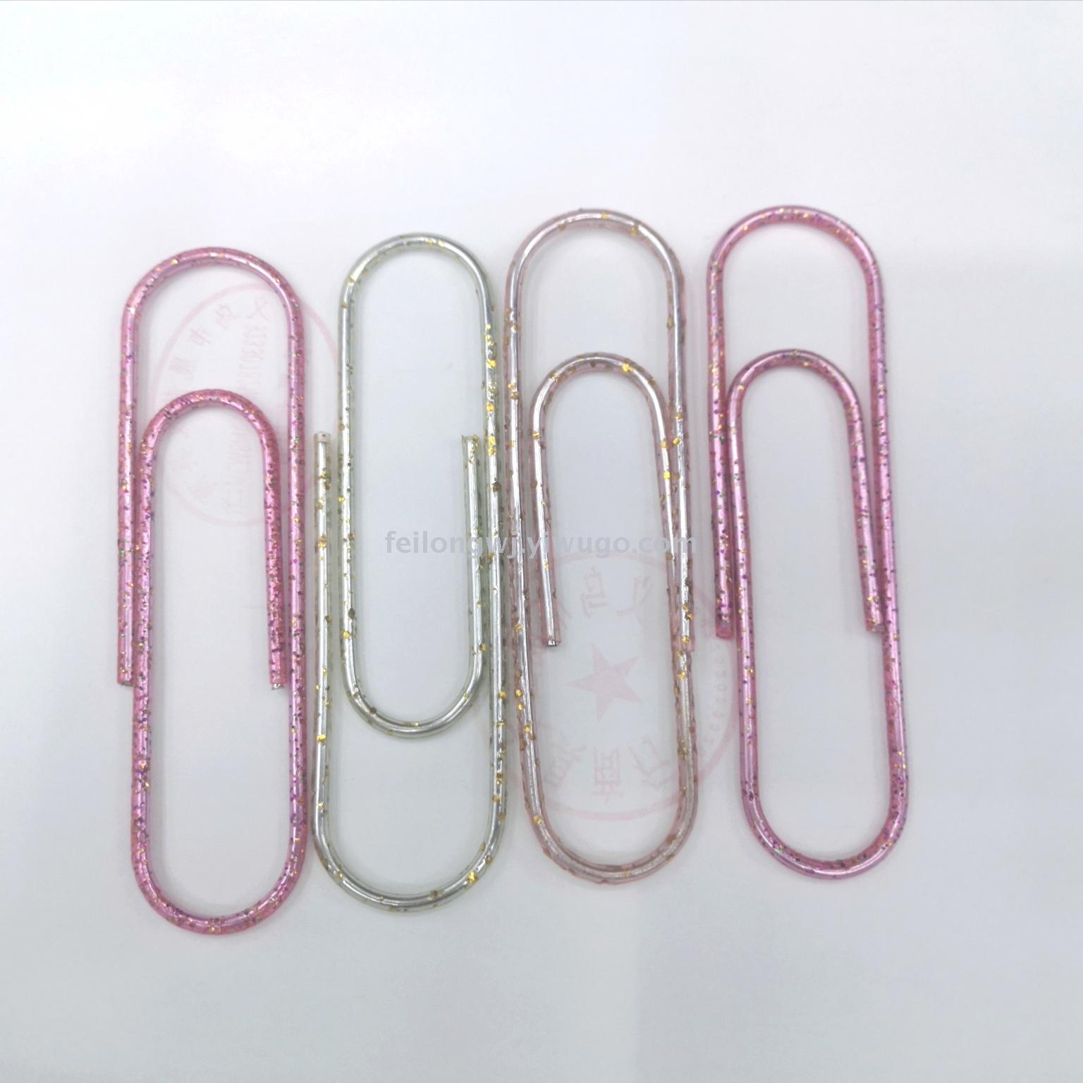 Creative sequin paper clip colorful paper clip colorful rose gold 28MM/33MM/50MM/78MM desk storage