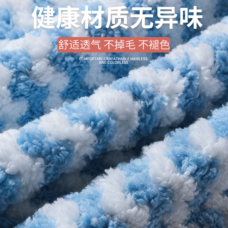 Lock Cationic Rag Dishcloth Kitchen Household Clean Water Absorption Thick Coral Fleece Rag Lazy Scouring Pad