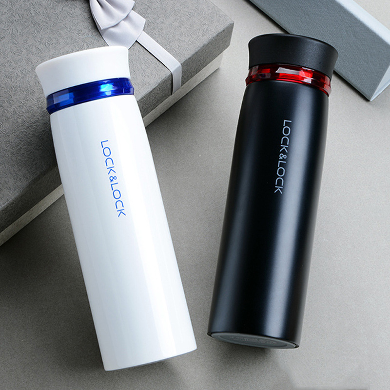Lock Vacuum Cup Lhc4131 Tea Cup Business Gift Lettering Cup Men and Women 450ml Traveling Mug Water Glass
