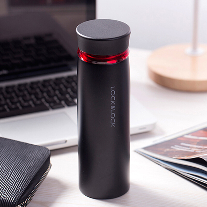 Lock Vacuum Cup Lhc4131 Tea Cup Business Gift Lettering Cup Men and Women 450ml Traveling Mug Water Glass