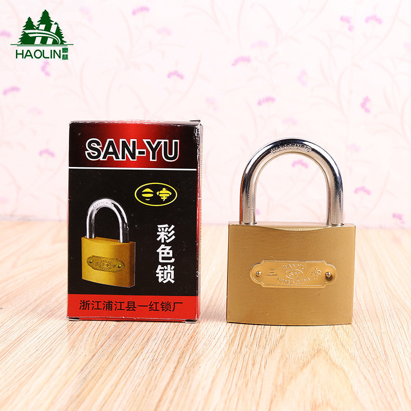 Open Padlock Imitation Copper Padlock Single Open MultiSpecification Lock Head Household Watch Box Lock Small Padlock