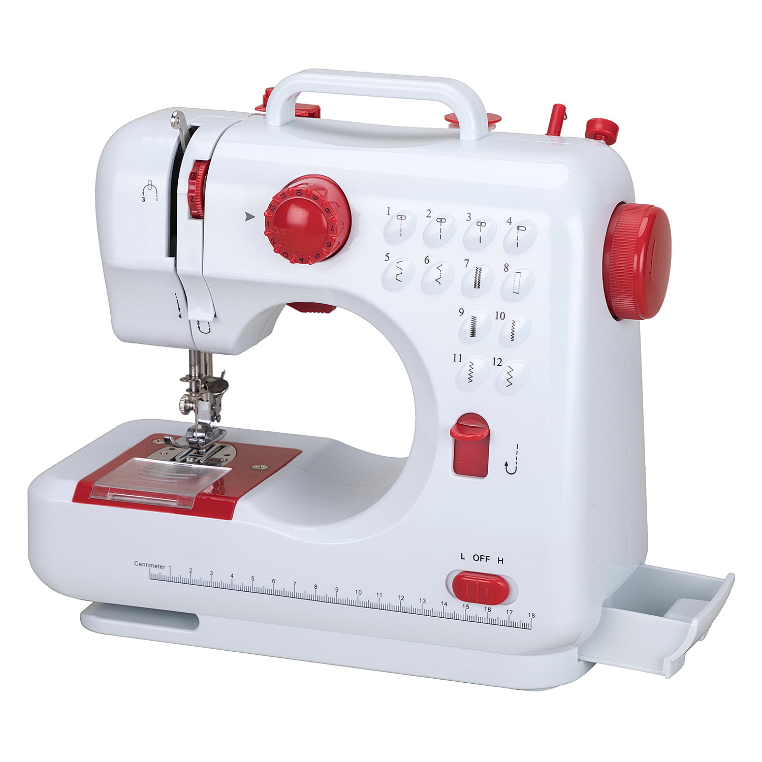 Cross-Border Amazon Household Sewing Machine Mini Portable Lock Edge Buttonholing Sewing Machine for Thick Fabric