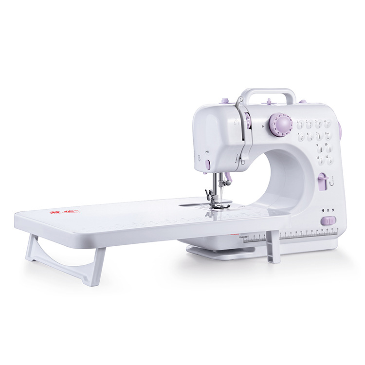 Cross-Border Amazon Household Sewing Machine Mini Portable Lock Edge Buttonholing Sewing Machine for Thick Fabric