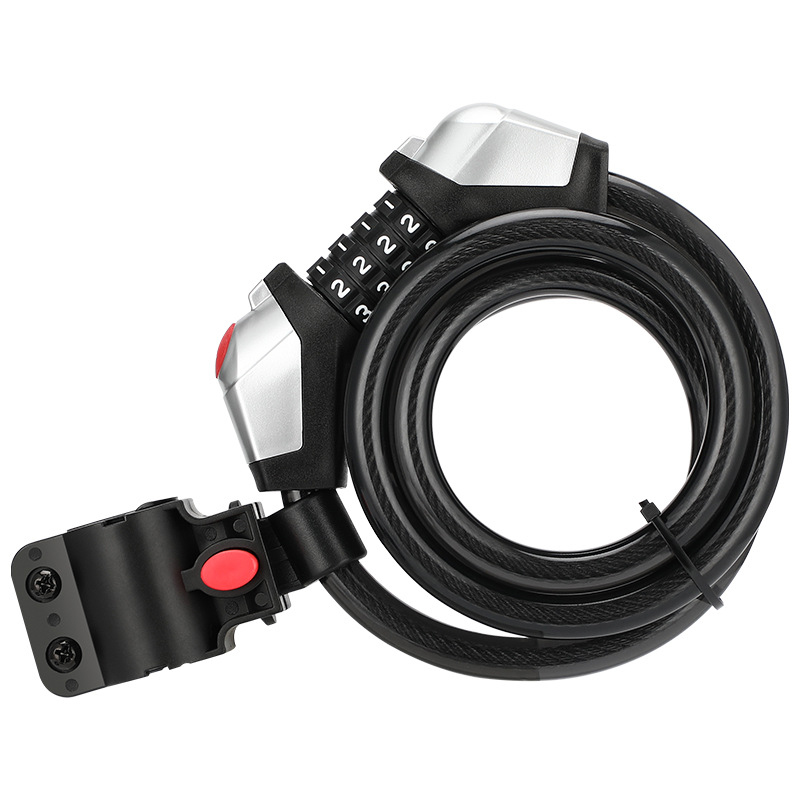 05156 Bicycle with Light Four-Digit Password Lock Anti-Theft with Light 4-Digit Password Lock Ring Cable Lock