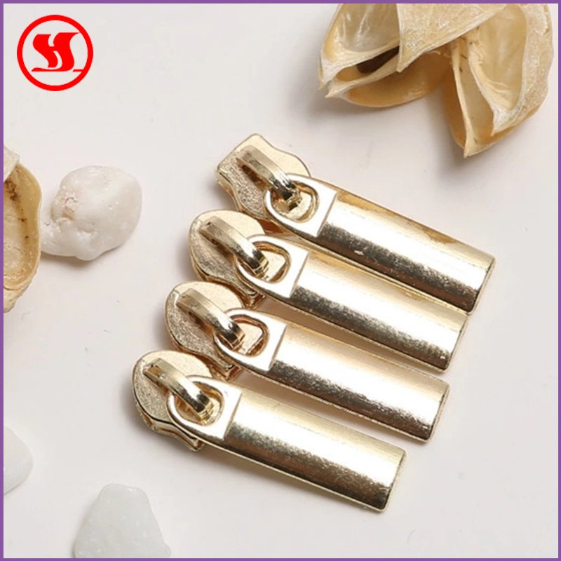 Zipper manufacturers box and bag sofa mattress no lock puller 5 nylon metal plating smooth plate puller spot wholesale