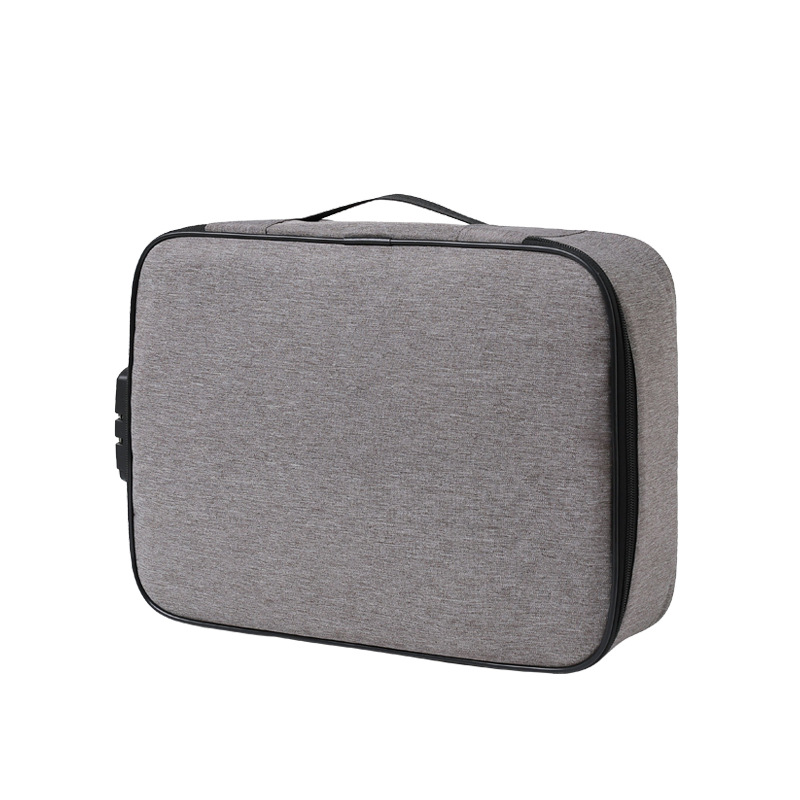 ID Storage Bag Travel Household Multi-Layer Large Capacity File File Bag Portable with Lock Buggy Bag Factory