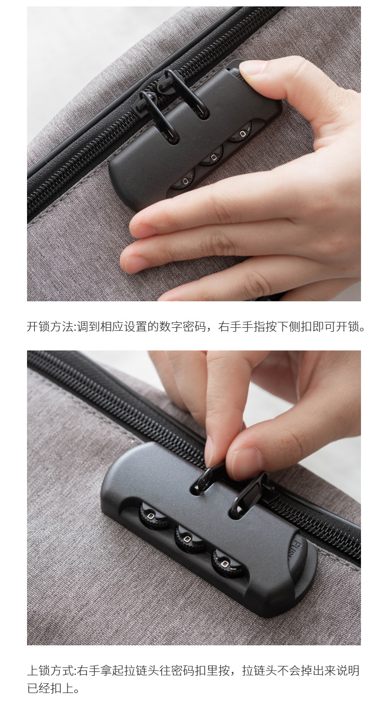ID Storage Bag Travel Household Multi-Layer Large Capacity File File Bag Portable with Lock Buggy Bag Factory
