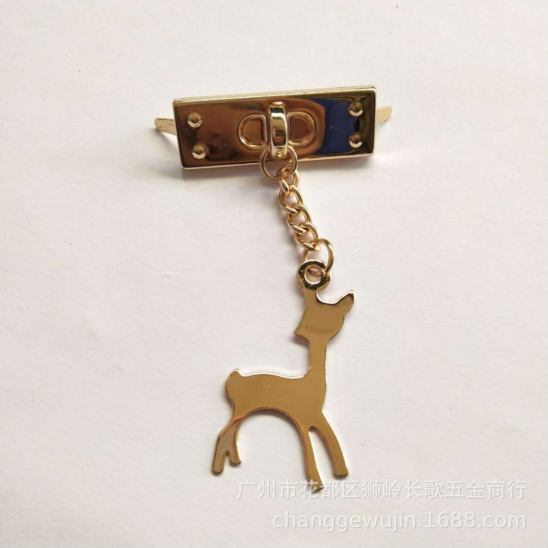 Hardware Lock Hyuna Same Style DIY Luggage Preparation Decoration Material Package Deer Pendant Hardware Accessories