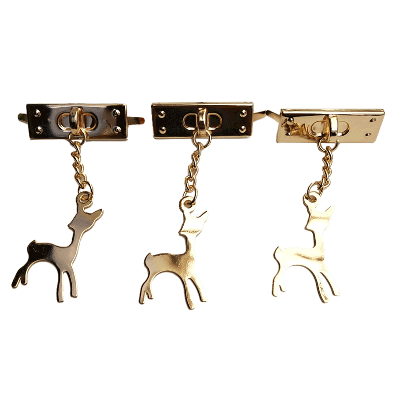 Hardware Lock Hyuna Same Style DIY Luggage Preparation Decoration Material Package Deer Pendant Hardware Accessories