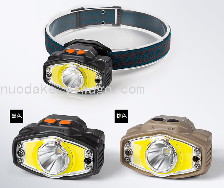 Intelligent Induction Headlight Bicycle Light Dual-Use  Riding Lighting Equipment with Strong Magnetic Hook Work Light