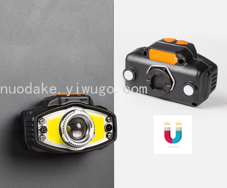 Intelligent Induction Headlight Bicycle Light Dual-Use  Riding Lighting Equipment with Strong Magnetic Hook Work Light