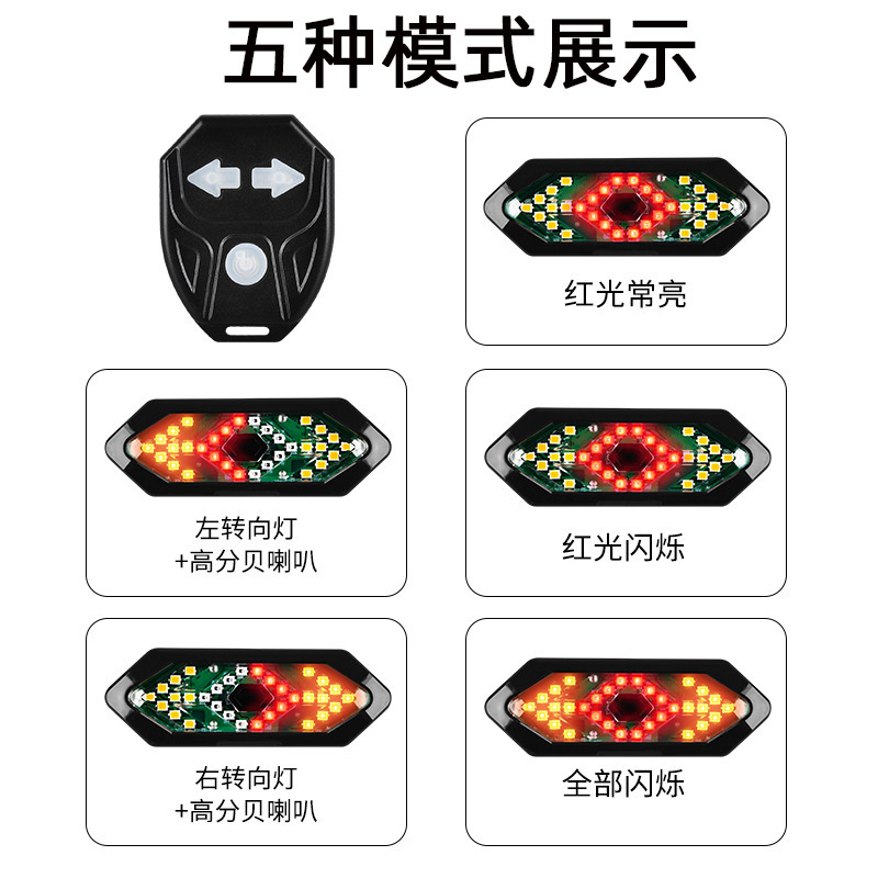 Amazon Direct Bicycle Headlight USB Charging Bicycle Headlight Night Riding Horn Lighting Outdoor Equipment Riding