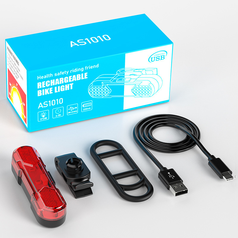 Amazon Direct Bicycle Headlight USB Charging Bicycle Headlight Night Riding Horn Lighting Outdoor Equipment Riding