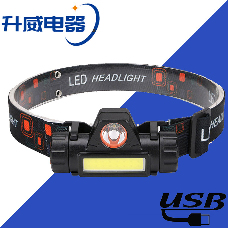 Amazon Direct Bicycle Headlight USB Charging Bicycle Headlight Night Riding Horn Lighting Outdoor Equipment Riding