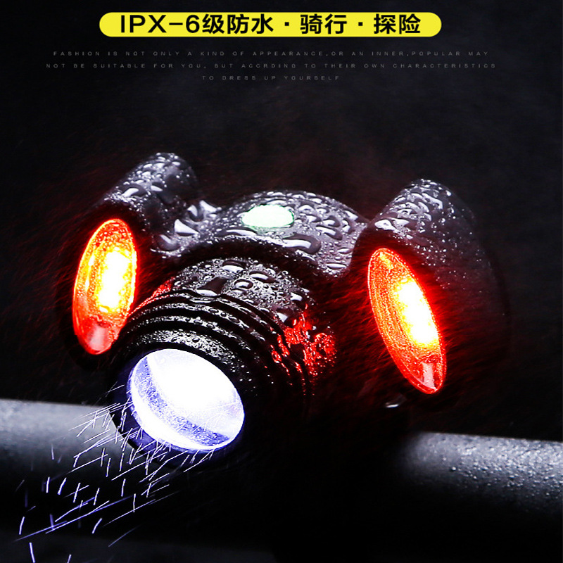 Amazon Direct Bicycle Headlight USB Charging Bicycle Headlight Night Riding Horn Lighting Outdoor Equipment Riding